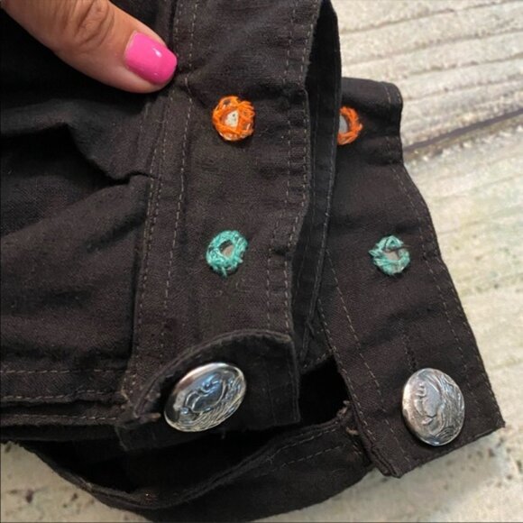 πππππππ Other Destination black folk art colorful pattern crop jacket. L - Picture 11 of 15